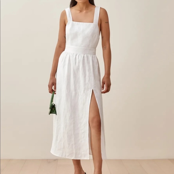 talia linen maxi dress Talia Linen Maxi Dress - White main image 1